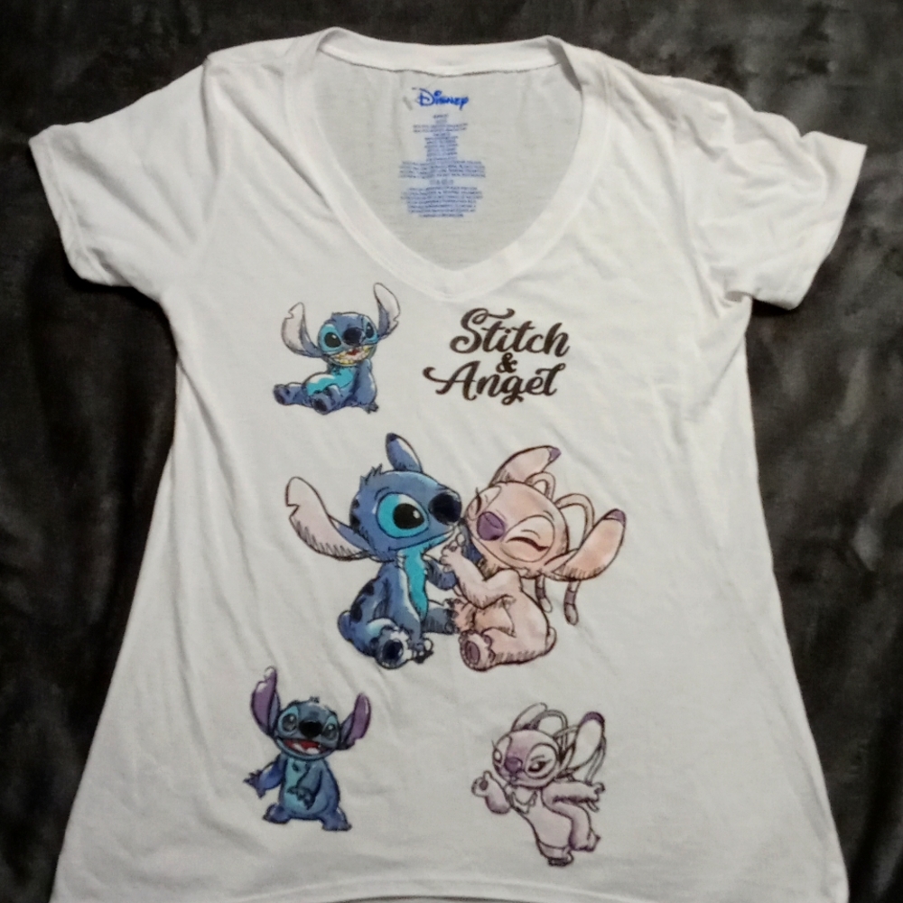 White Stitch&Angel Shirt